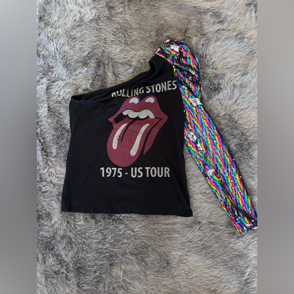 The Rolling Stones Kids Long Sleeve Top - Black and Multicolor